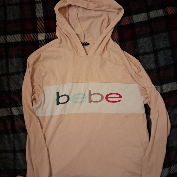 bebe Jackets & Blazers - Bebe Peach Hoodie with Logo